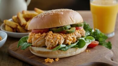 honey pepper pimento chicken sandwich