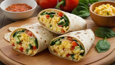 Vegetable Egg Scramble Wrap