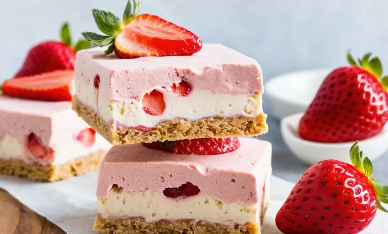 Strawberry Shortcake Ice Bars