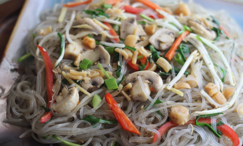 Hand-Cut Sweet Potato Korean Noodles